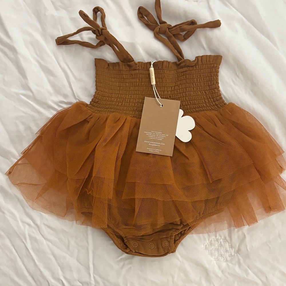 Angel Dear Brown Tulle Diaper Cover